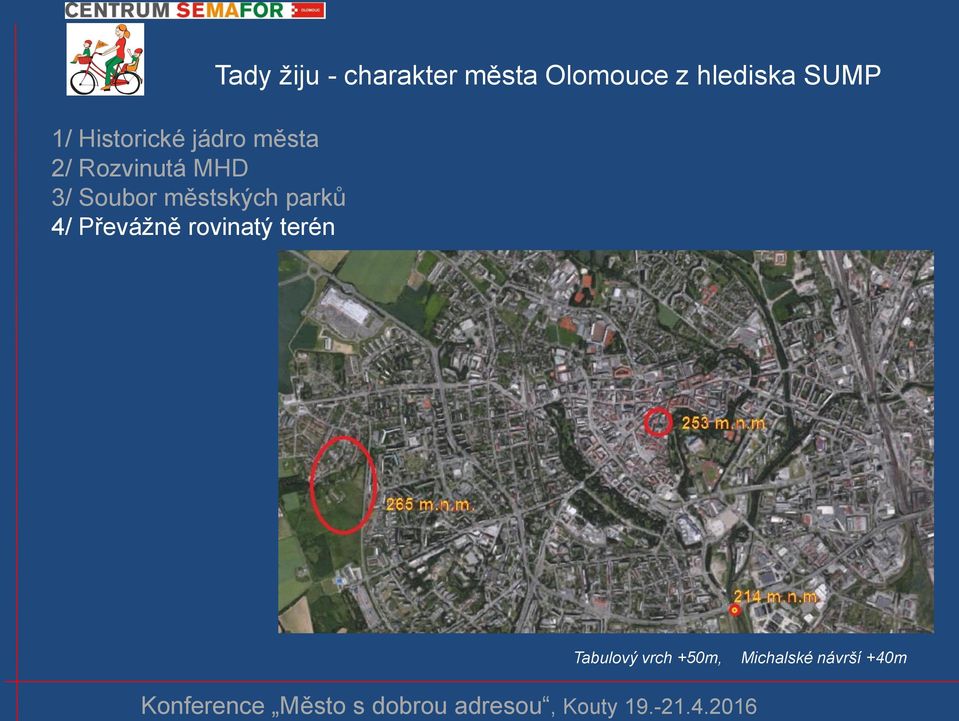 terén Tady žiju - charakter města Olomouce z