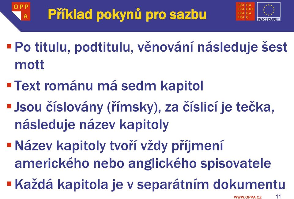 tečka, následuje název kapitoly Název kapitoly tvoří vždy příjmení