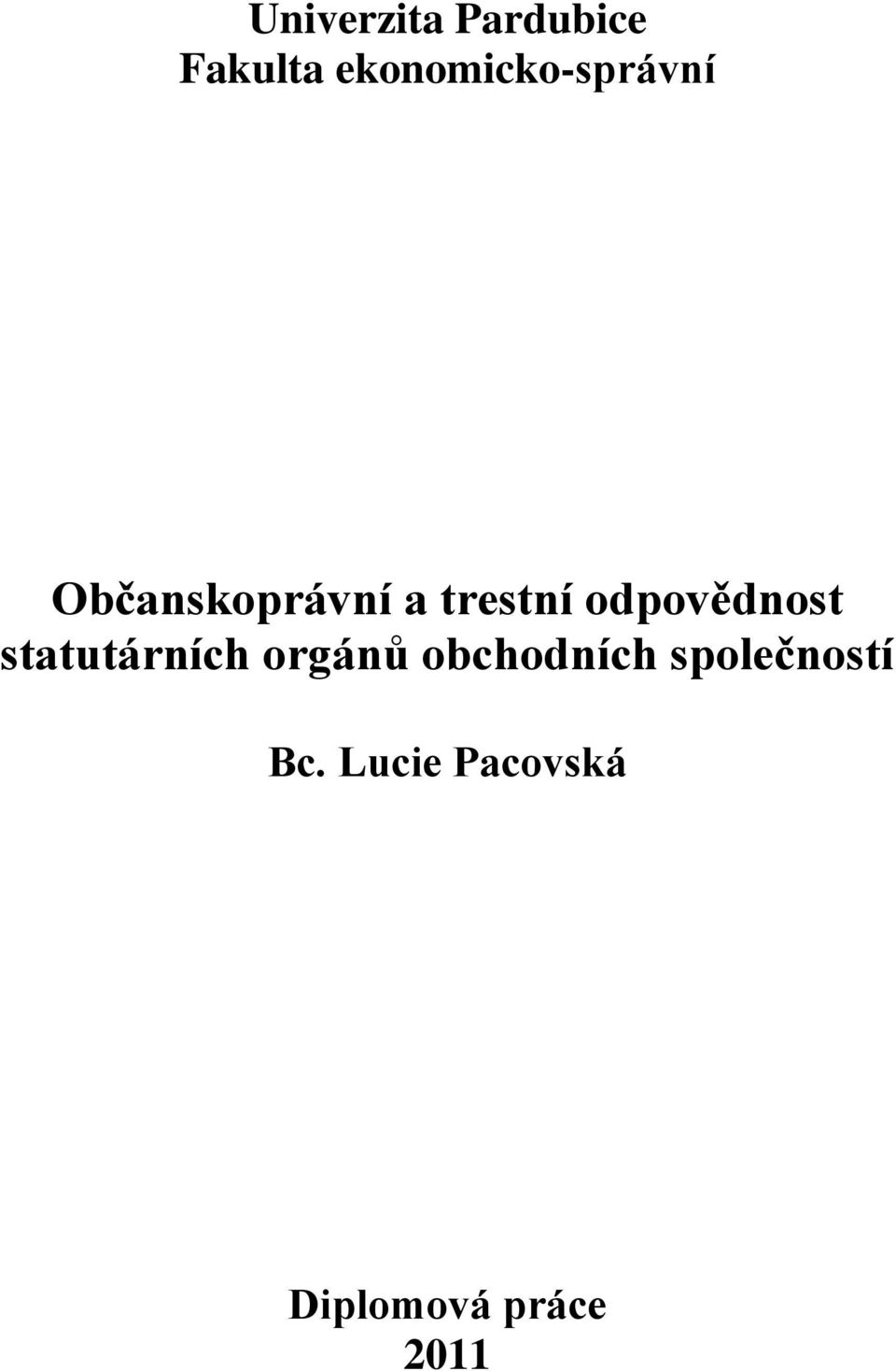 trestní odpovědnost statutárních orgánů