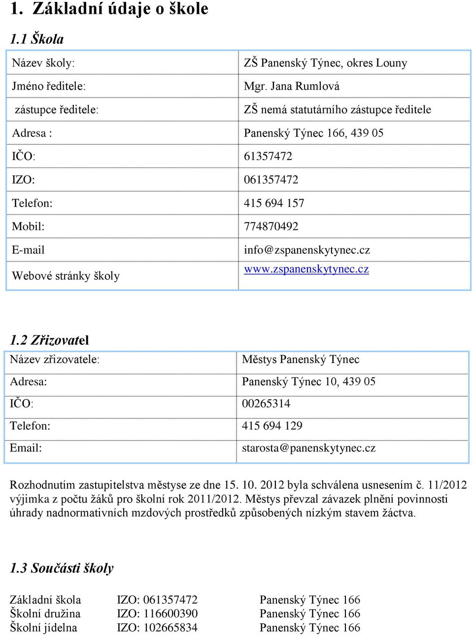 info@zspanenskytynec.cz www.zspanenskytynec.cz 1.