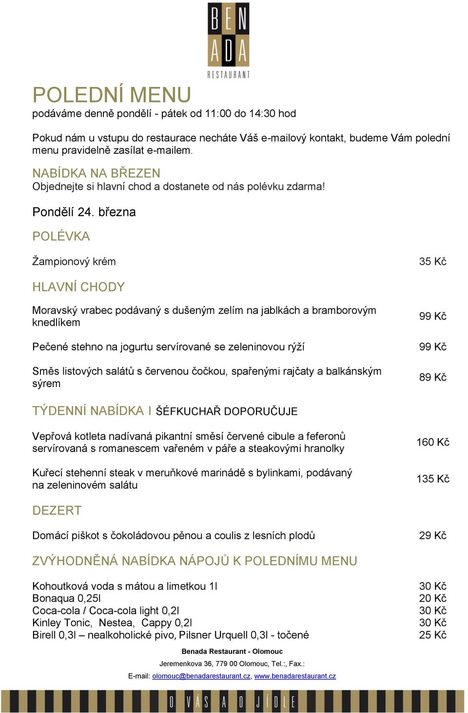a bramborovým knedlíkem Pečené stehno na jogurtu servírované se zeleninovou