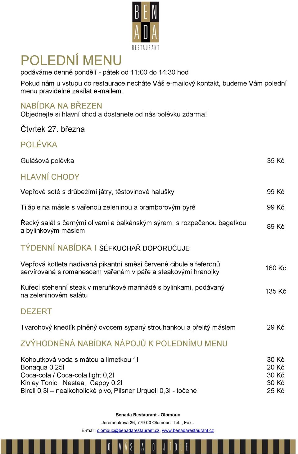 Tilápie na másle s vařenou zeleninou a bramborovým pyré Řecký salát s
