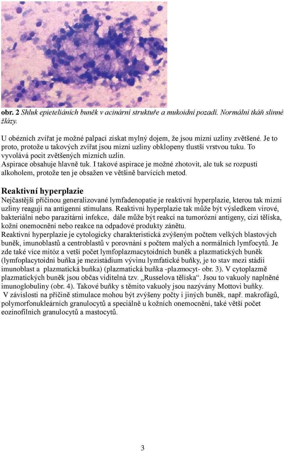 I takové aspirace je možné zhotovit, ale tuk se rozpustí alkoholem, protože ten je obsažen ve většině barvících metod.