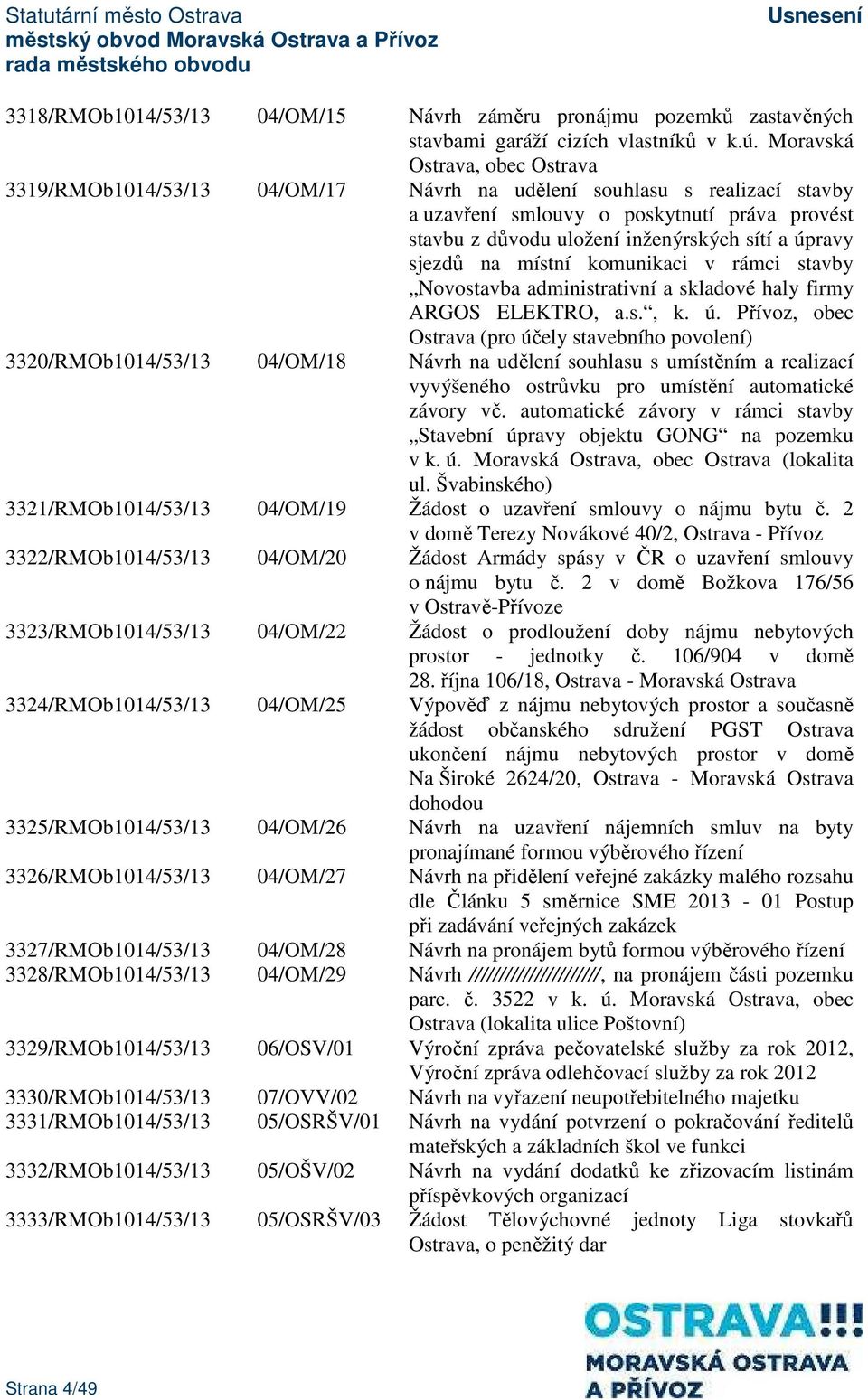 úpravy sjezdů na místní komunikaci v rámci stavby Novostavba administrativní a skladové haly firmy ARGOS ELEKTRO, a.s., k. ú.