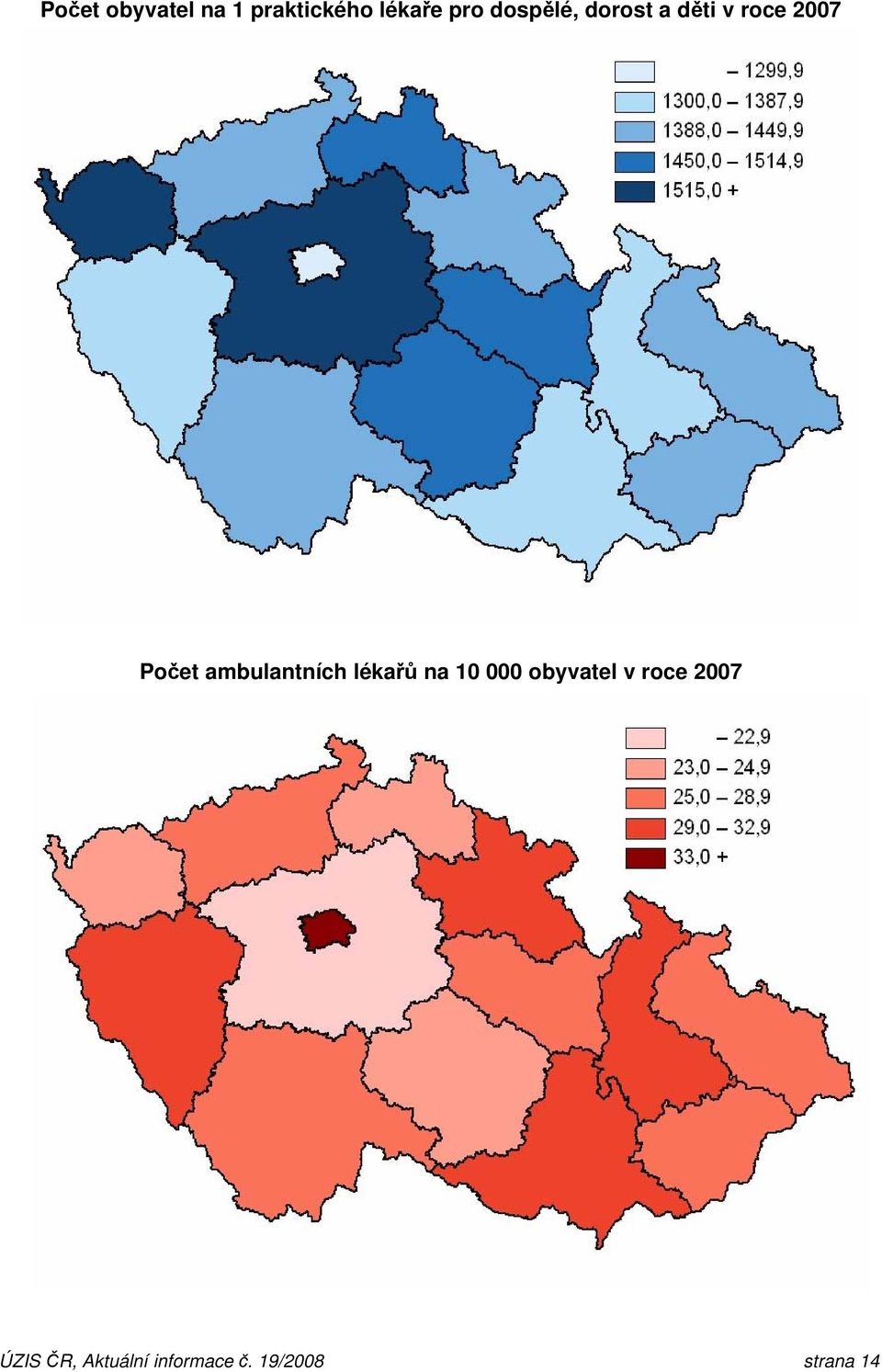 ambulantních lékařů na 10 000 obyvatel v roce