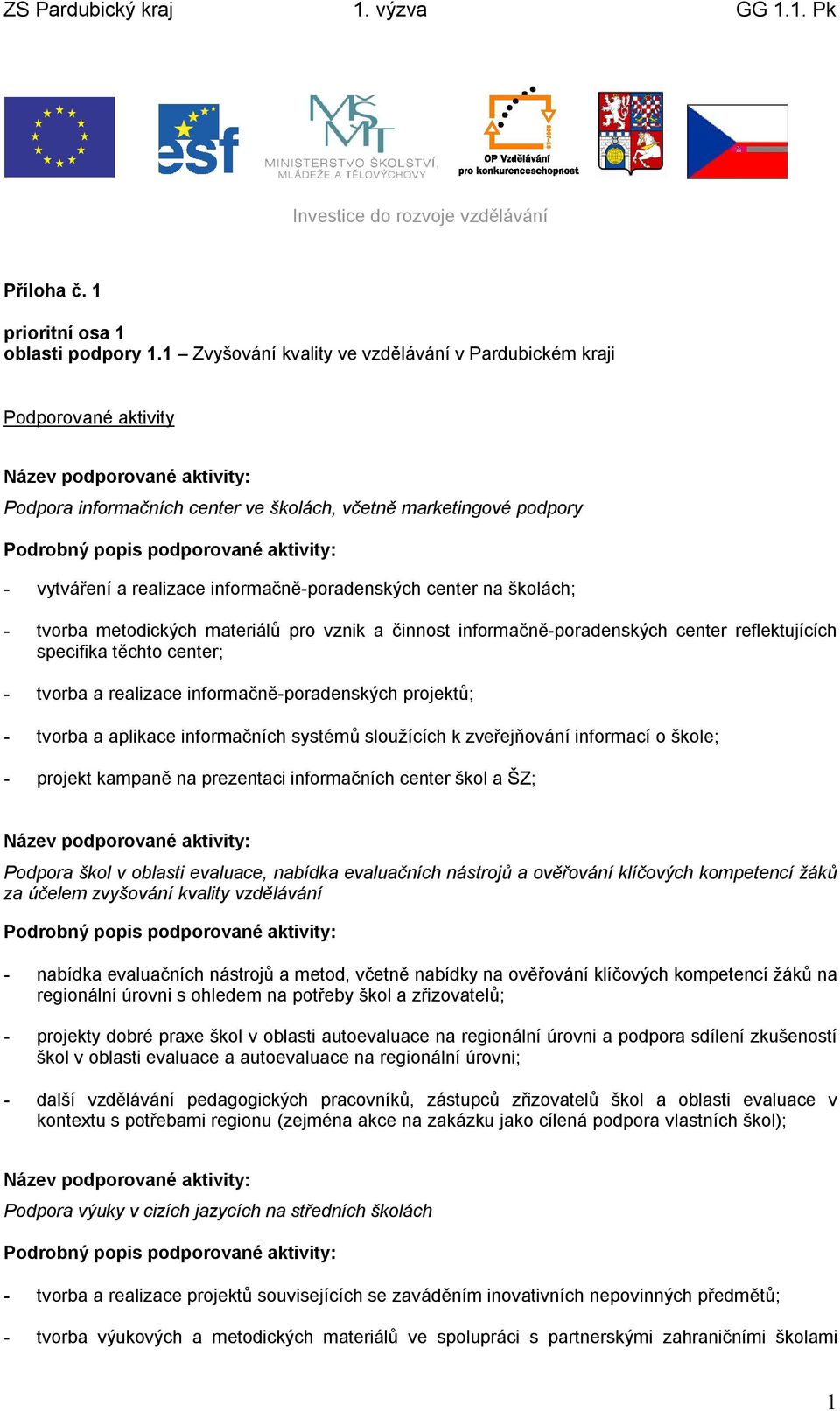 na školách; - tvorba metodických materiálů pro vznik a činnost informačně-poradenských center reflektujících specifika těchto center; - tvorba a realizace informačně-poradenských projektů; - tvorba a