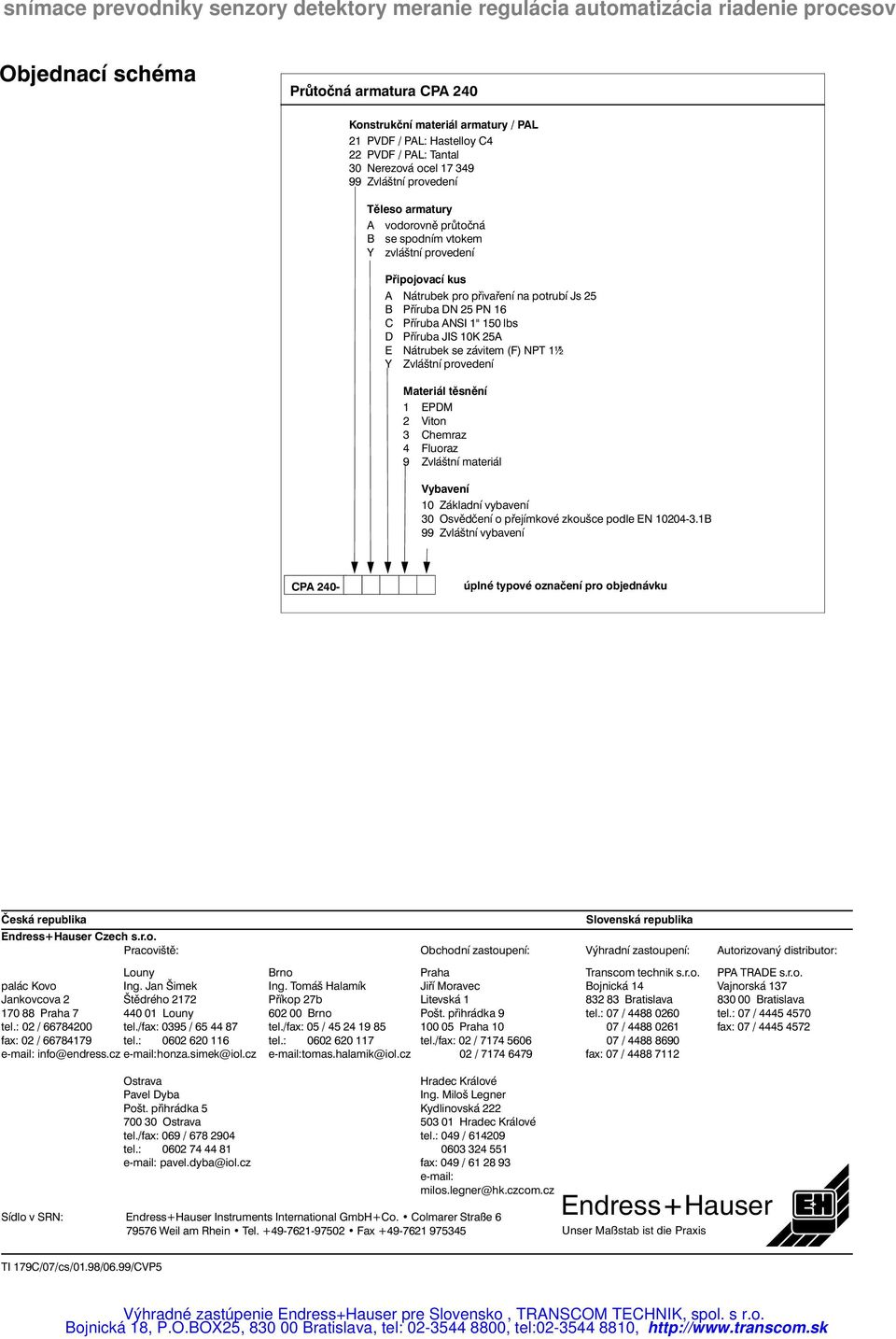 (F) NPT 1½" Y Zvláštní provedení Materiál těsnění 1 EPDM Viton 3 Chemraz 4 Fluoraz 9 Zvláštní materiál Vybavení 10 Základní vybavení 30 Osvědčení o přejímkové zkoušce podle EN 1004-3.