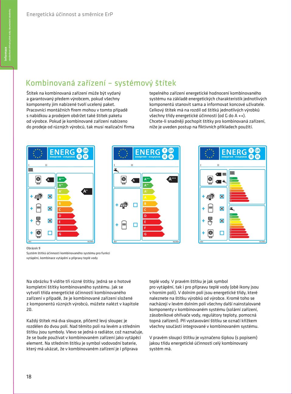 Pokud je kombinované zařízení nabízeno do prodeje od různých výrobců, tak musí realizační firma tepelného zařízení energetické hodnocení kombinovaného systému na základě energetických charakteristik