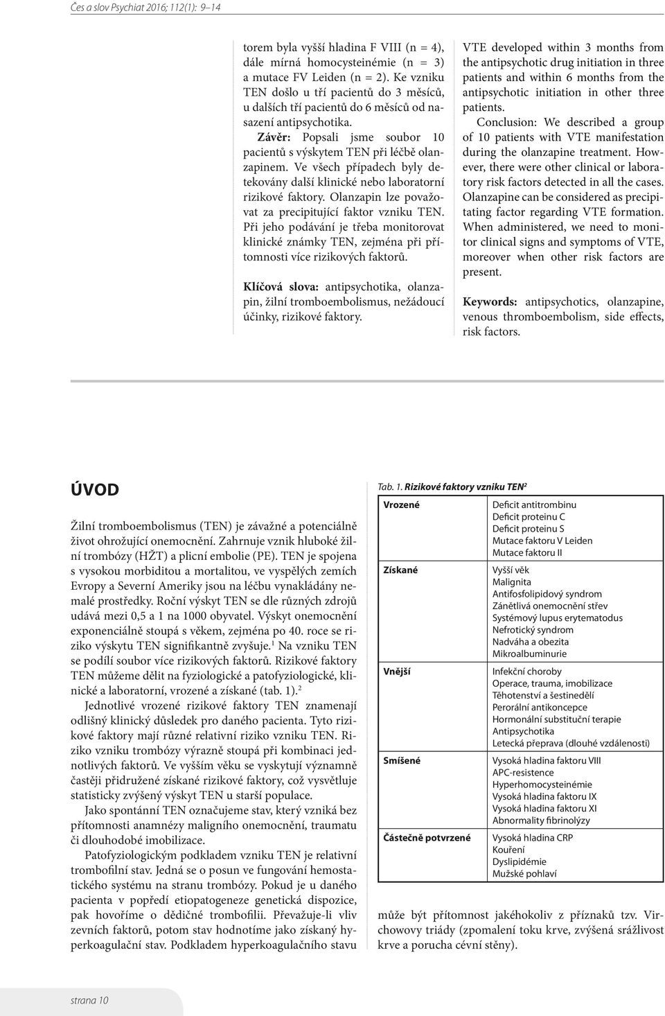 Ve všech případech byly detekovány další klinické nebo laboratorní rizikové faktory. Olanzapin lze považovat za precipitující faktor vzniku TEN.