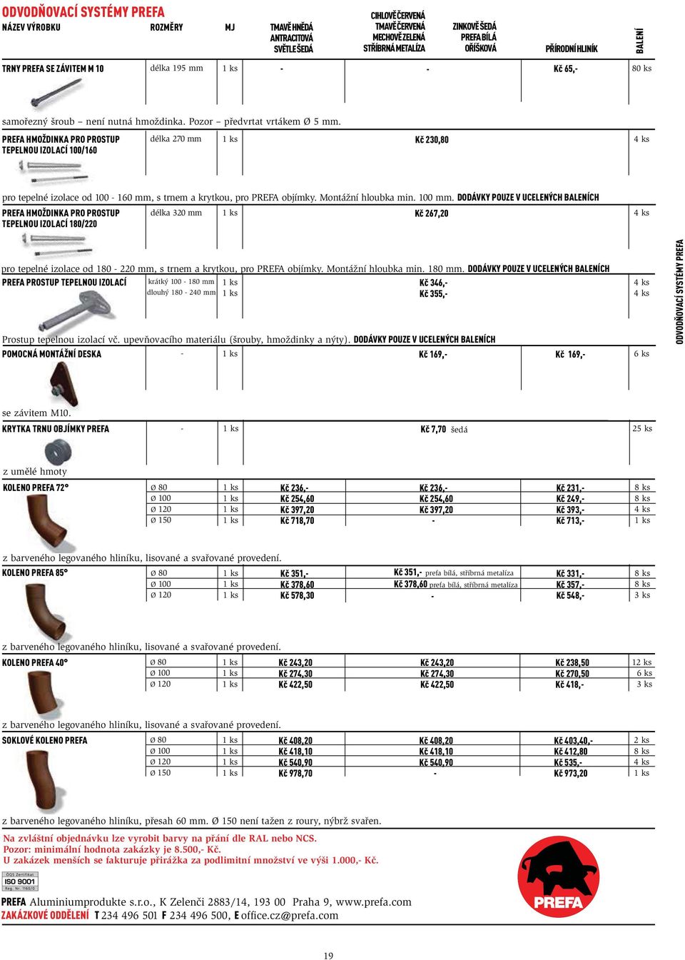 DODÁVKY POUZE V UCELENÝCH CH PREFA HMOŽDINKA PRO PROSTUP TEPELNOU IZOLACÍ 18/22 délka 32 mm Kč 267,2 pro tepelné izolace od 18 22 mm, s trnem a krytkou, pro PREFA objímky. Montážní hloubka min. 18 mm.