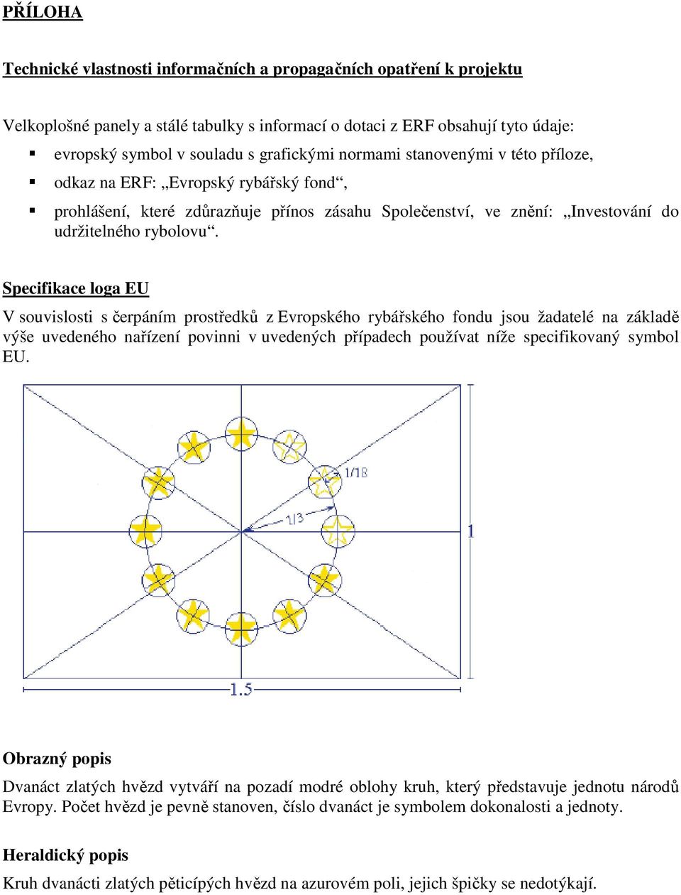 Specifikace loga EU V souvislosti s čerpáním prostředků z Evropského rybářského fondu jsou žadatelé na základě výše uvedeného nařízení povinni v uvedených případech používat níže specifikovaný symbol