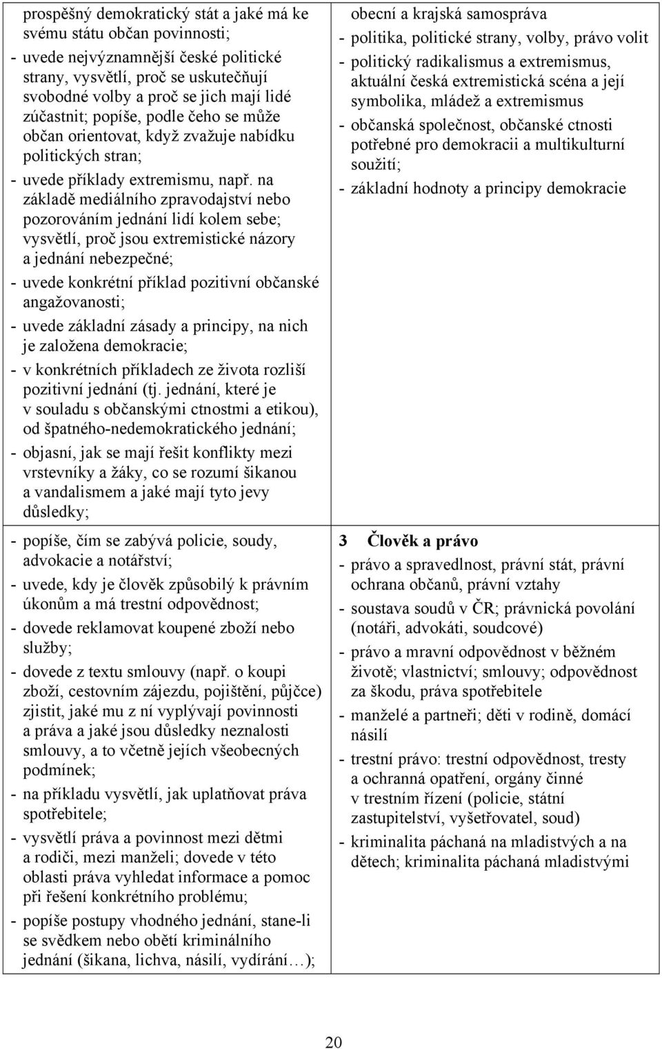 na základě mediálního zpravodajství nebo pozorováním jednání lidí kolem sebe; vysvětlí, proč jsou extremistické názory a jednání nebezpečné; - uvede konkrétní příklad pozitivní občanské