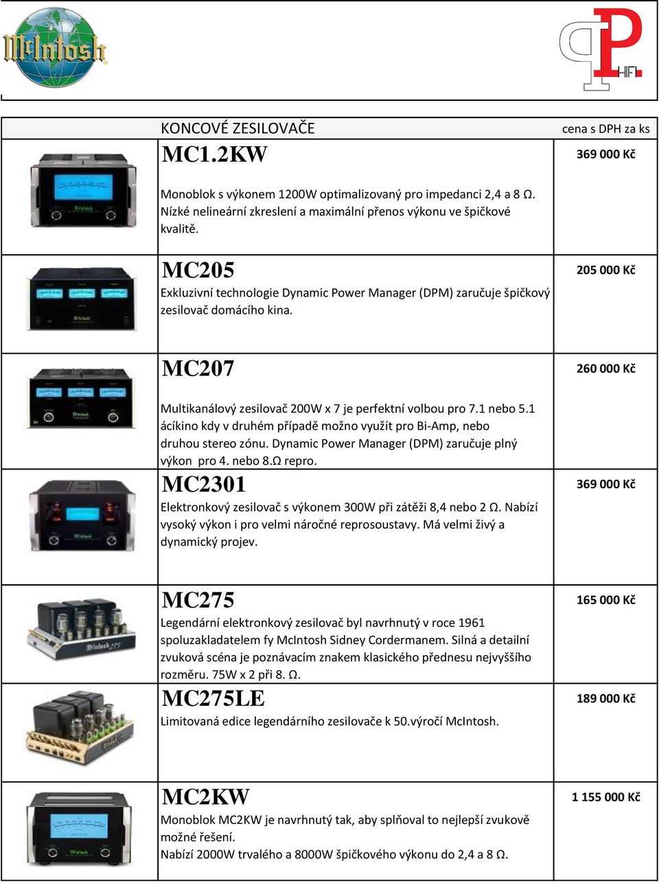 1 ácíkino kdy v druhém případě možno využít pro Bi-Amp, nebo druhou stereo zónu. Dynamic Power Manager (DPM) zaručuje plný výkon pro 4. nebo 8.Ω repro.