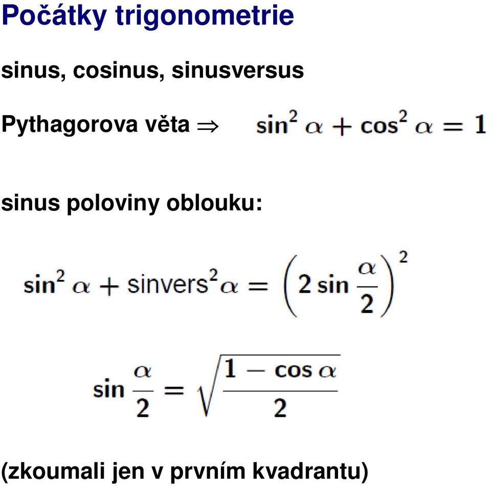 Pythagorova věta sinus