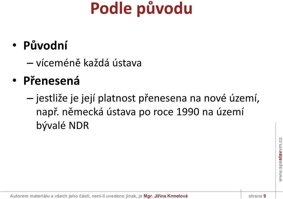 německá ústava po roce 1990 na území bývalé NDR Autorem