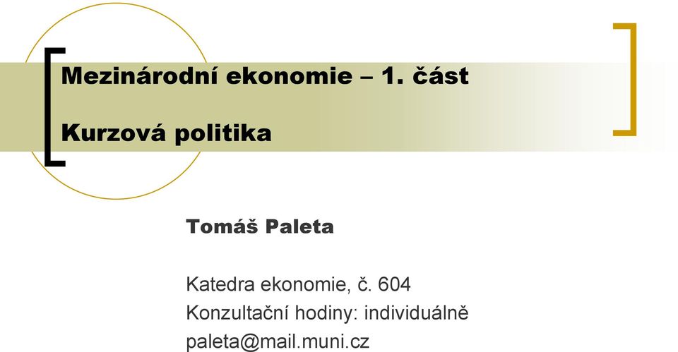 Paleta Katedra ekonomie, č.