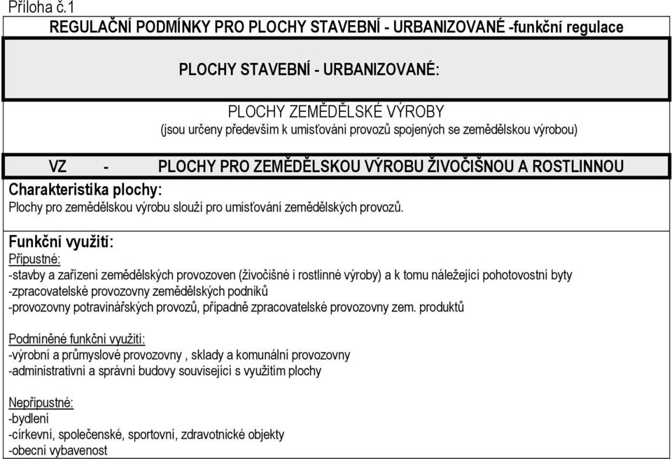 -stavby a zařízení zemědělských provozoven (živočišné i rostlinné výroby) a k tomu náležející pohotovostní byty -zpracovatelské provozovny zemědělských podniků -provozovny