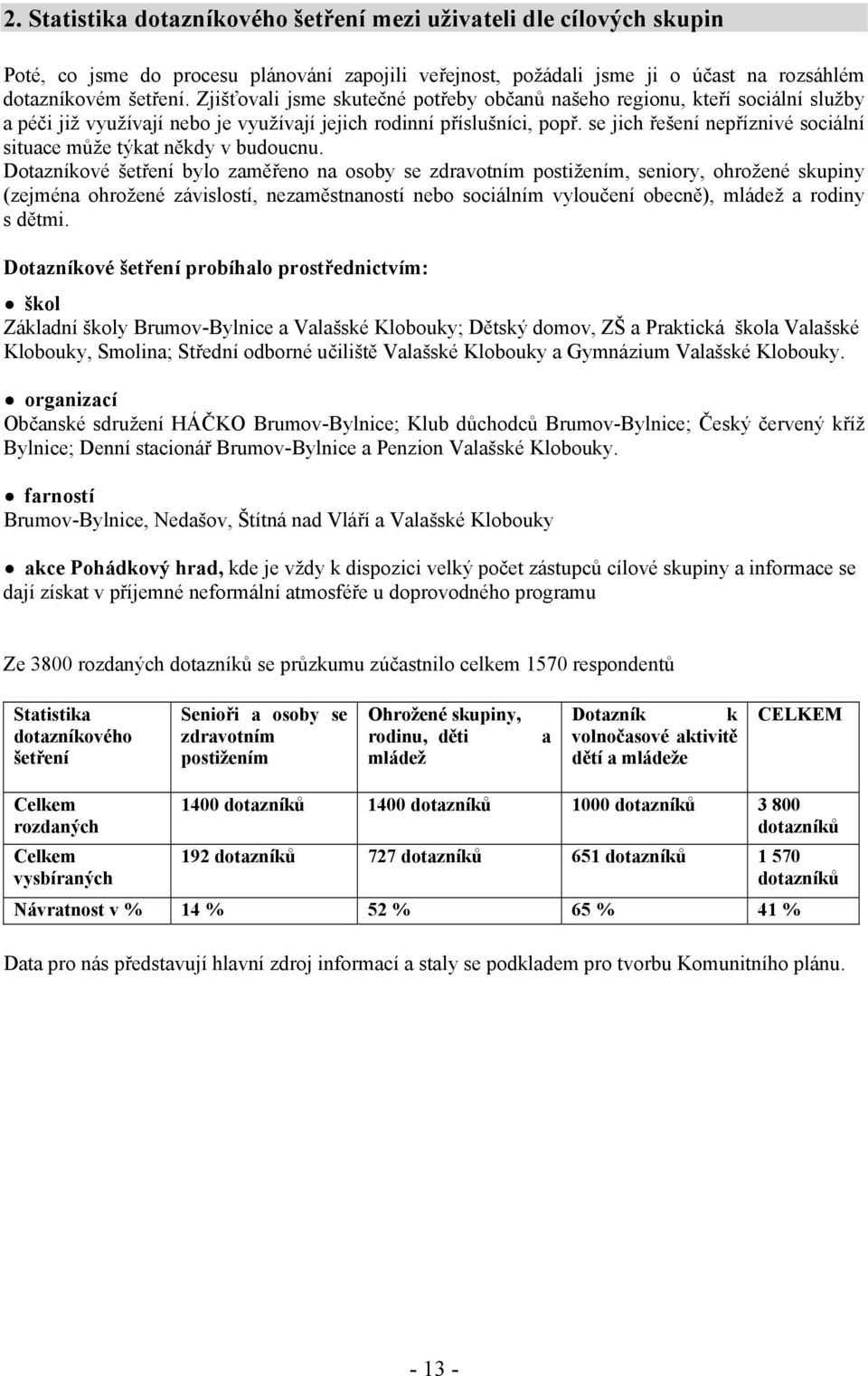 se jich řešení nepříznivé sociální situace může týkat někdy v budoucnu.