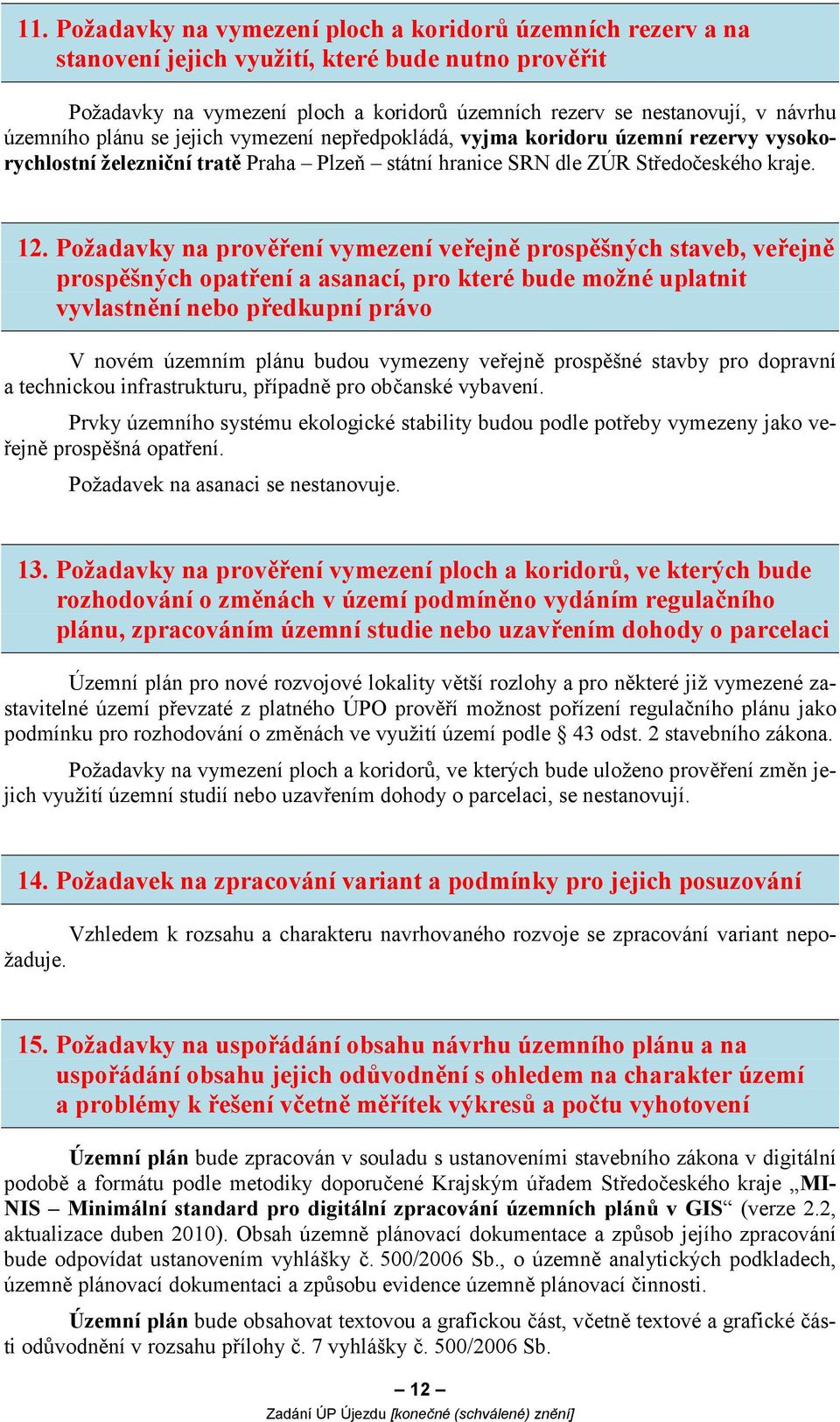 Požadavky na prověření vymezení veřejně prospěšných staveb, veřejně prospěšných opatření a asanací, pro které bude možné uplatnit vyvlastnění nebo předkupní právo V novém územním plánu budou vymezeny