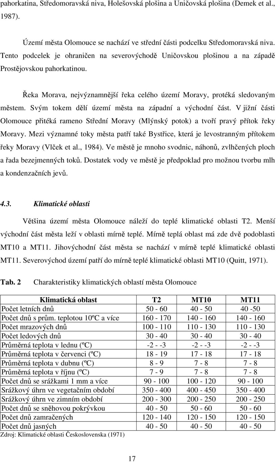 Svým tokem dělí území města na západní a východní část. V jižní části Olomouce přitéká rameno Střední Moravy (Mlýnský potok) a tvoří pravý přítok řeky Moravy.