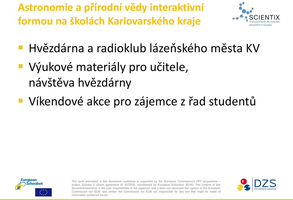 lázeňského města KV Výukové materiály pro učitele,