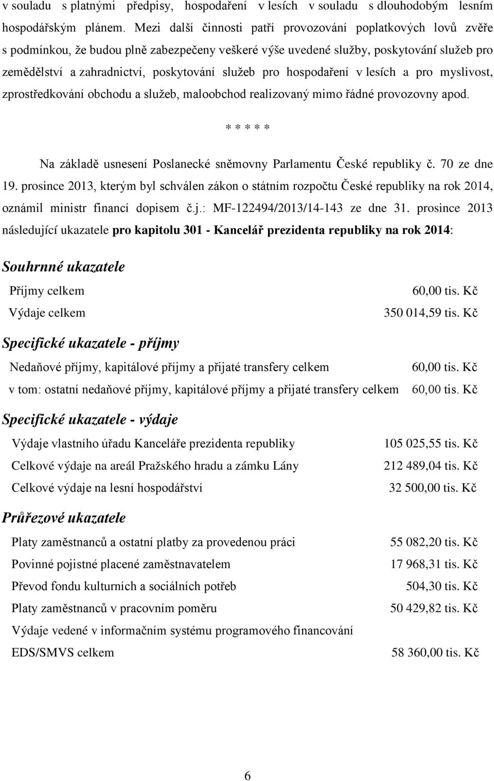 pro hospodaření v lesích a pro myslivost, zprostředkování obchodu a služeb, maloobchod realizovaný mimo řádné provozovny apod.