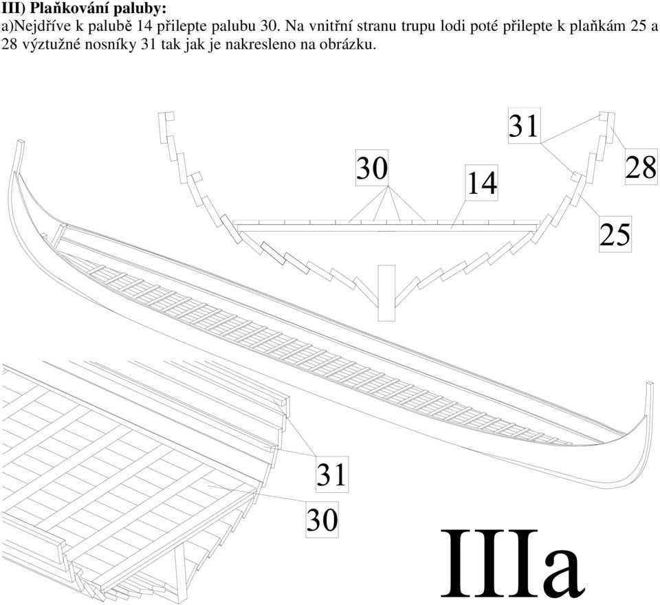 Na vnitřní stranu trupu lodi poté přilepte k