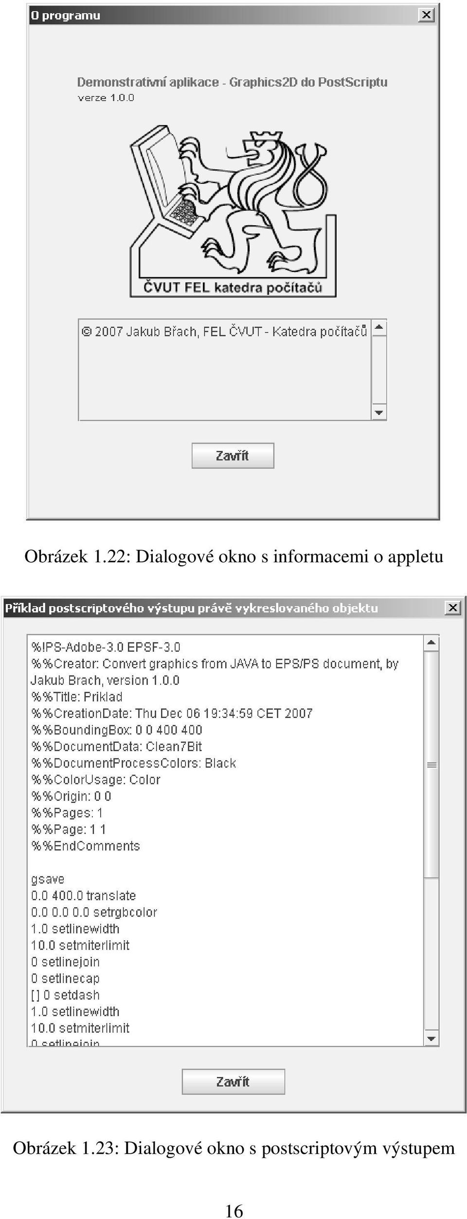informacemi o appletu 23: