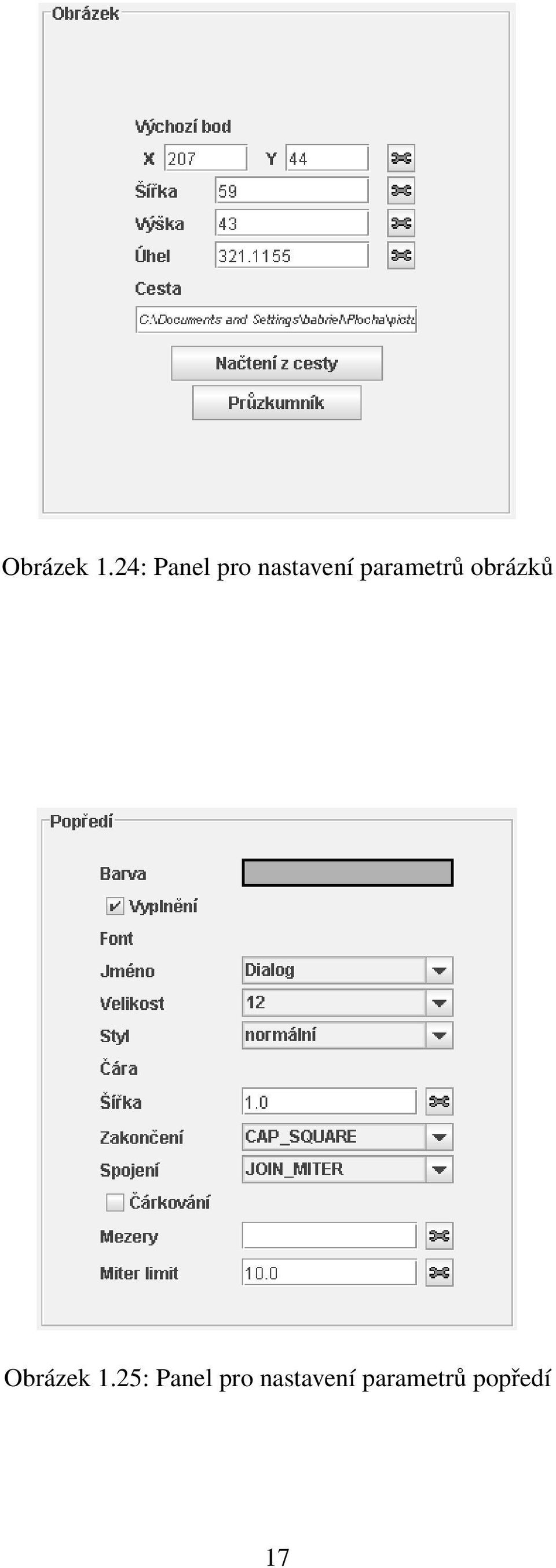 parametrů obrázků 25: