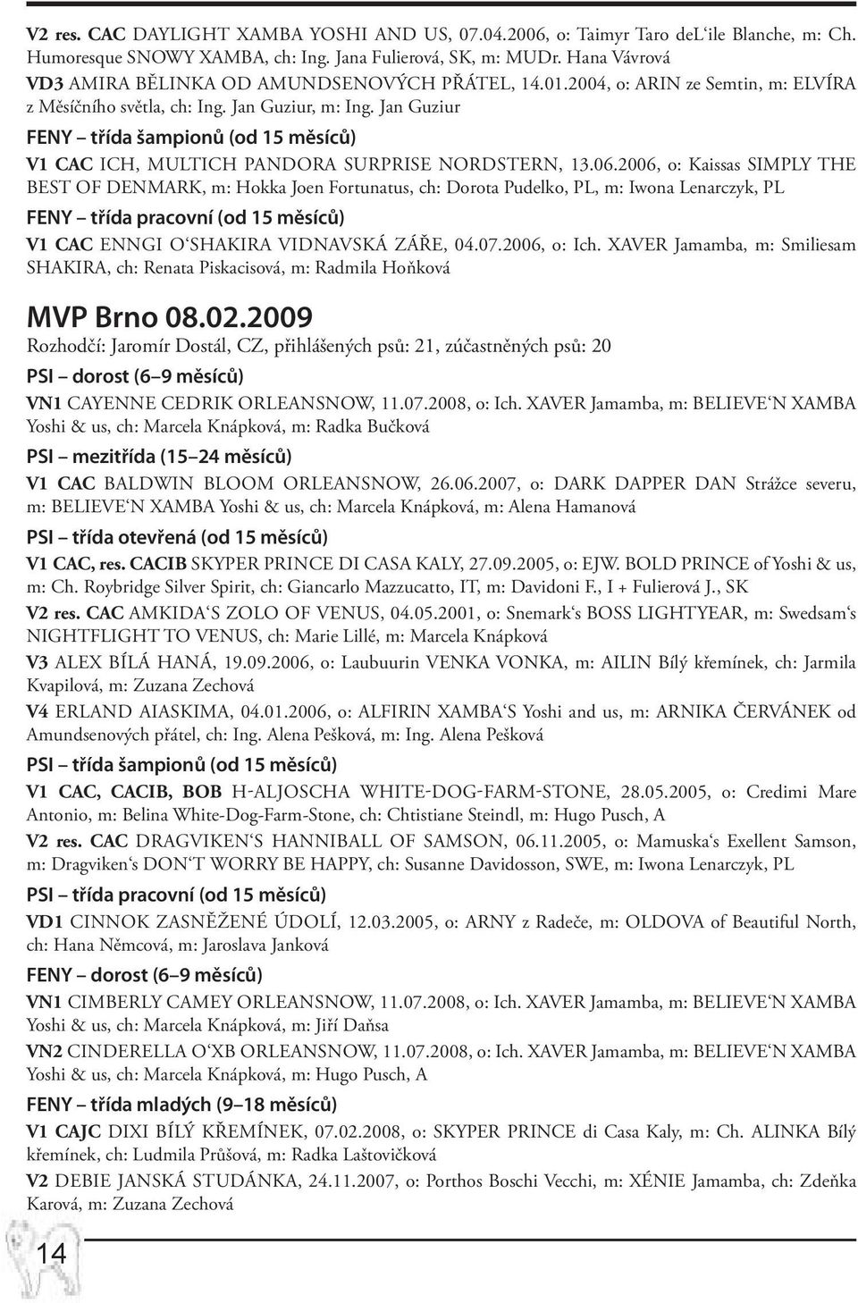 Jan Guziur FENY třída šampionů (od 15 měsíců) V1 CAC Ich, multich PANDORA SURPRISE Nordstern, 13.06.
