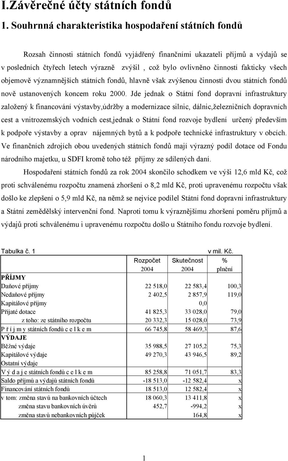 činností fakticky všech objemově významnějších státních fondů, hlavně však zvýšenou činností dvou státních fondů nově ustanovených koncem roku 2000.