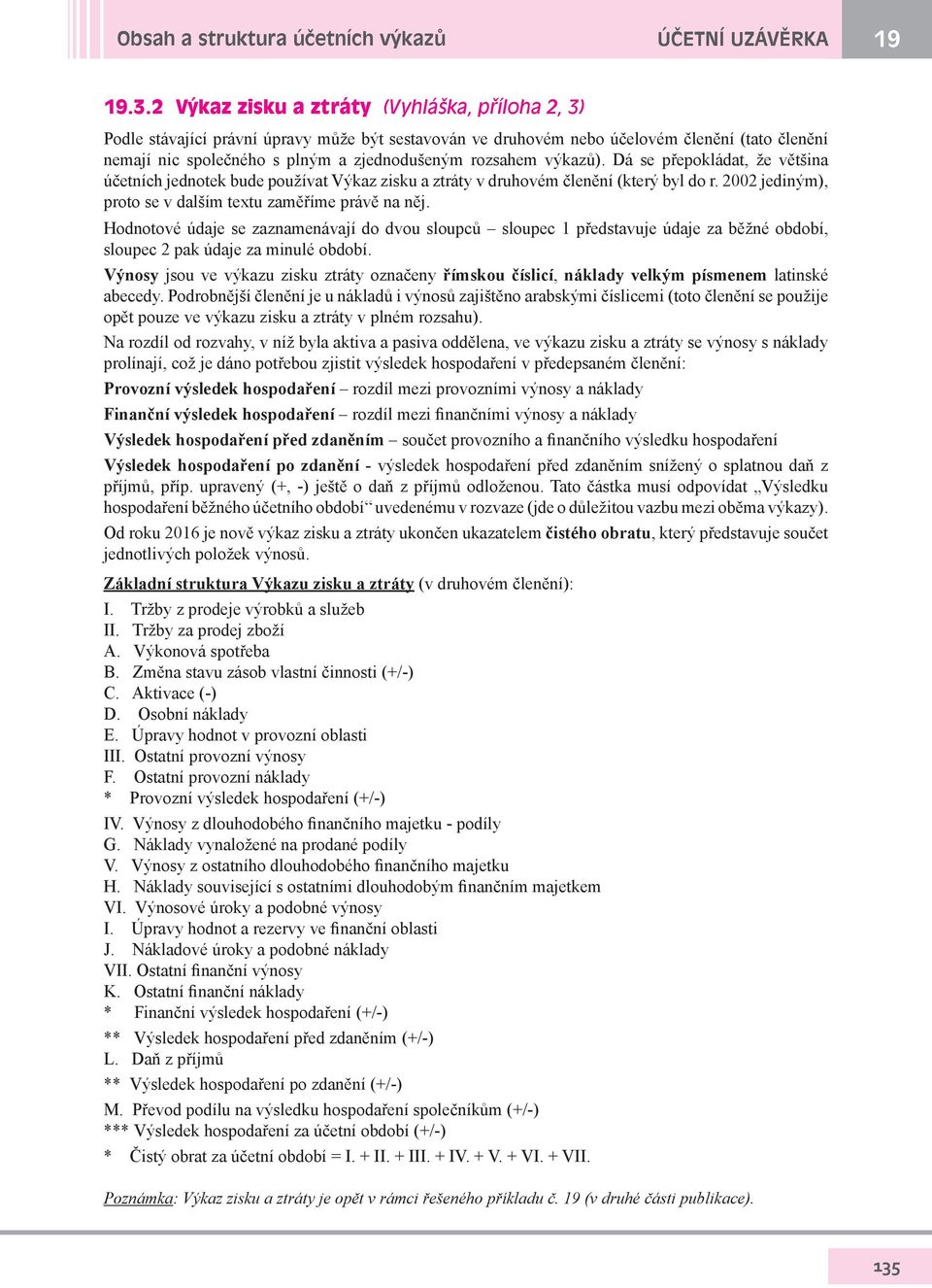 rozsahem výkazů). Dá se přepokládat, že většina účetních jednotek bude používat Výkaz zisku a ztráty v druhovém členění (který byl do r. 2002 jediným), proto se v dalším textu zaměříme právě na něj.