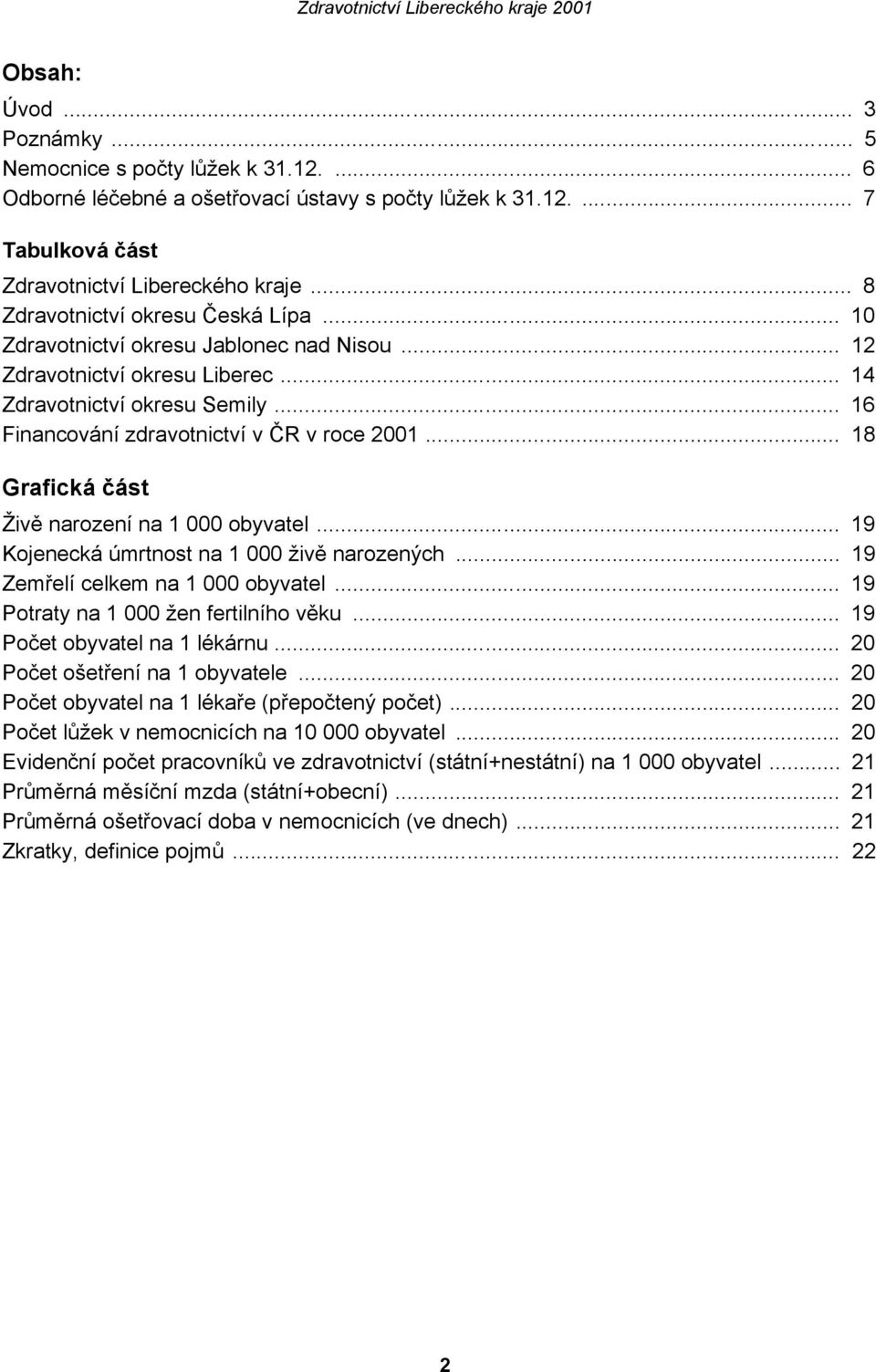 .. 18 Grafická část Živě narození na 1 000 obyvatel... 19 Kojenecká úmrtnost na 1 000 živě narozených... 19 Zemřelí celkem na 1 000 obyvatel... 19 Potraty na 1 000 žen fertilního věku.