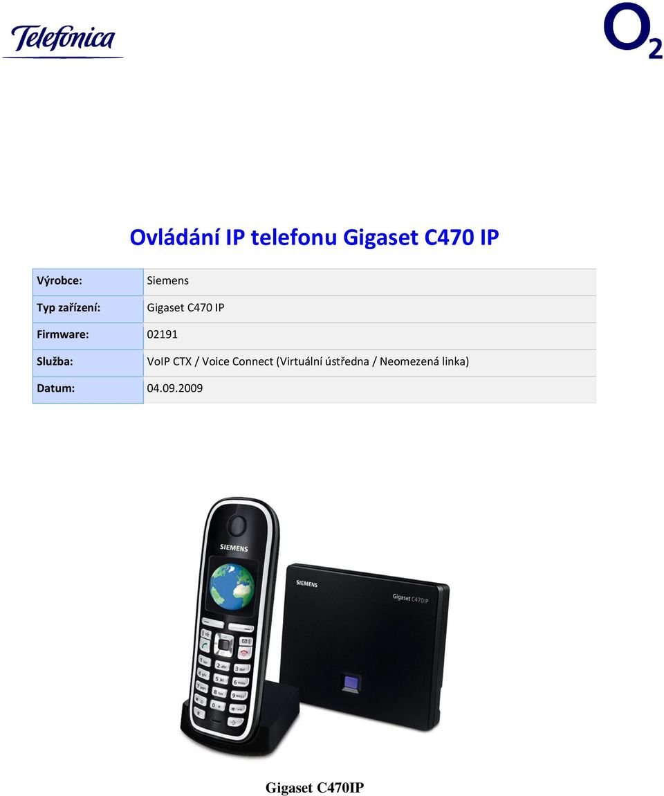 Služba: VoIP CTX / Voice Connect (Virtuální