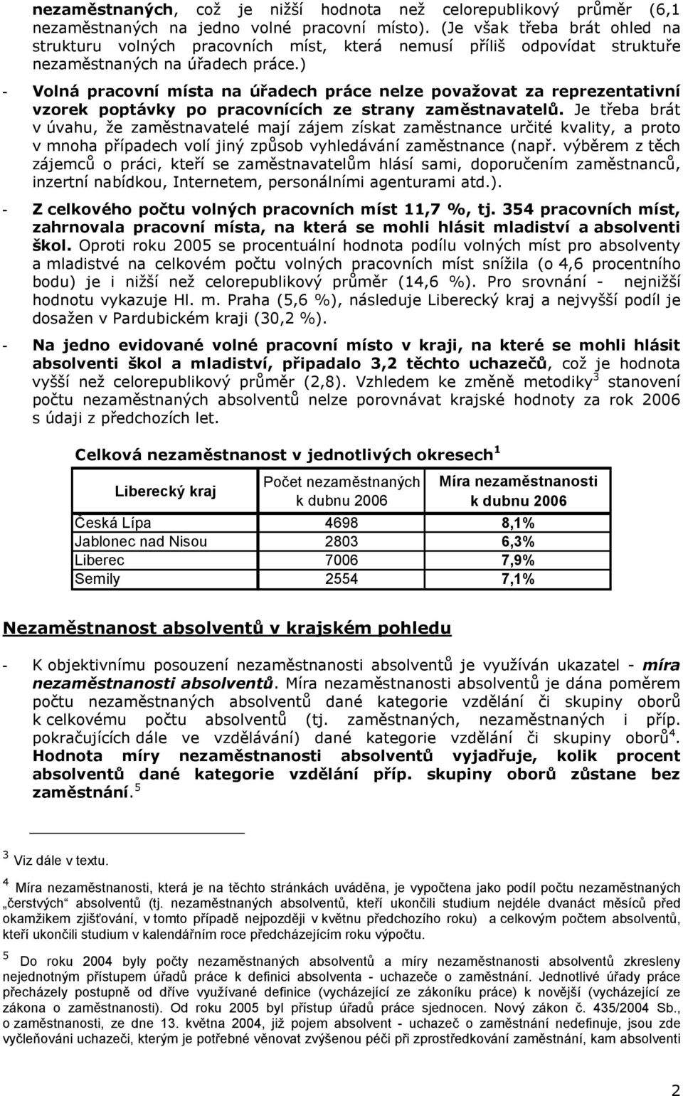 ) - Volná pracovní místa na úřadech práce nelze považovat za reprezentativní vzorek poptávky po pracovnících ze strany zaměstnavatelů.