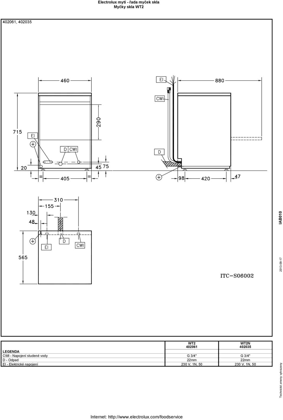 vody G 3/4" G 3/4" D - Odpad