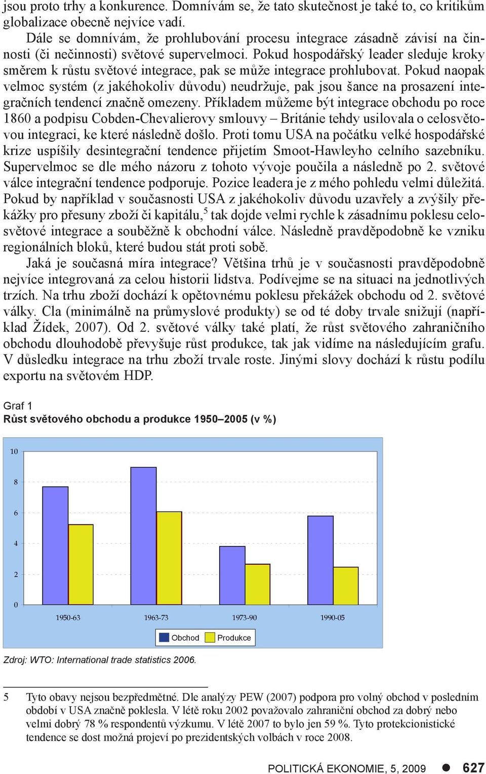 Pokud hospodářský leader sleduje kroky směrem k růstu světové integrace, pak se může integrace prohlubovat.