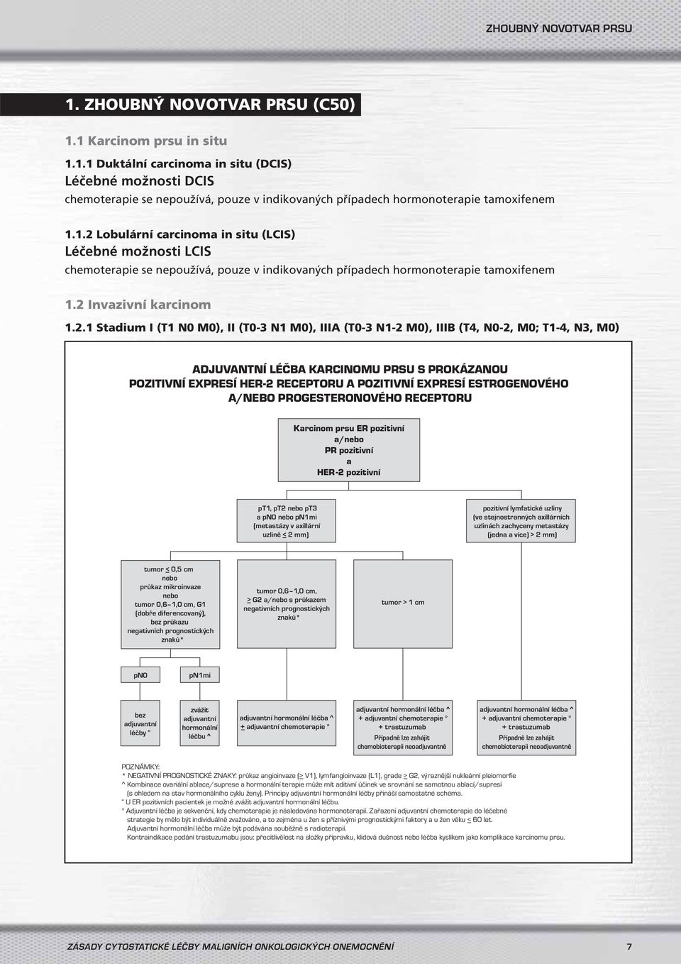 (T0-3 N1 M0), IIIA (T0-3 N1-2 M0), IIIB (T4, N0-2, M0; T1-4, N3, M0) ADJUVANTNÍ LÉČBA KARCINOMU PRSU S PROKÁZANOU POZITIVNÍ EXPRESÍ HER-2 RECEPTORU A POZITIVNÍ EXPRESÍ ESTROGENOVÉHO A/NEBO