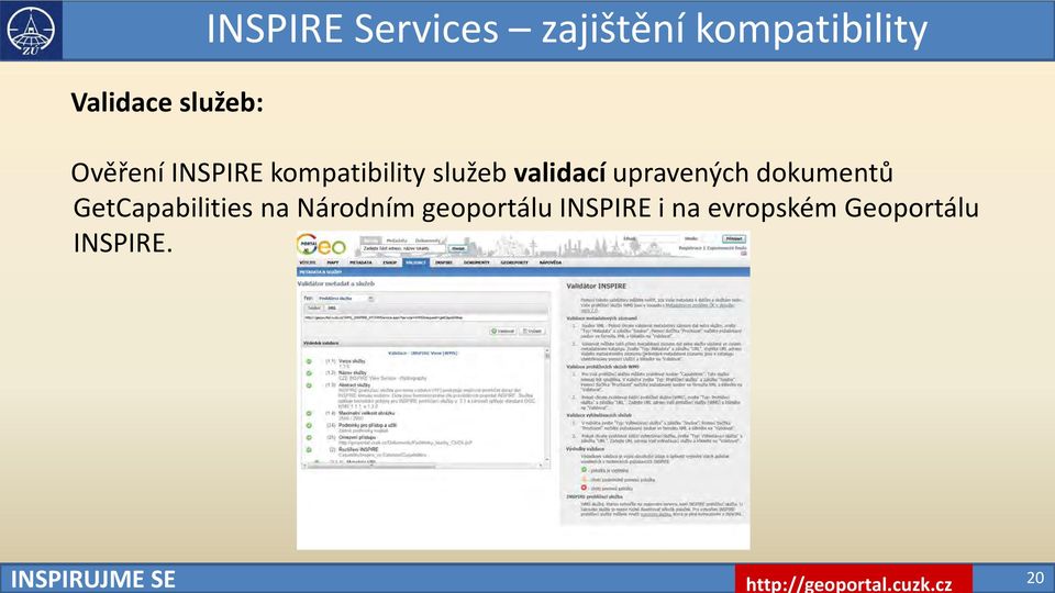 validací upravených dokumentů GetCapabilities na