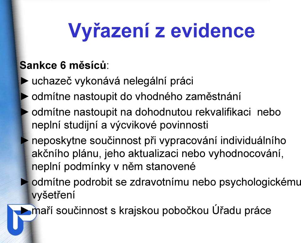 při vypracování individuálního akčního plánu, jeho aktualizaci nebo vyhodnocování, neplní podmínky v něm