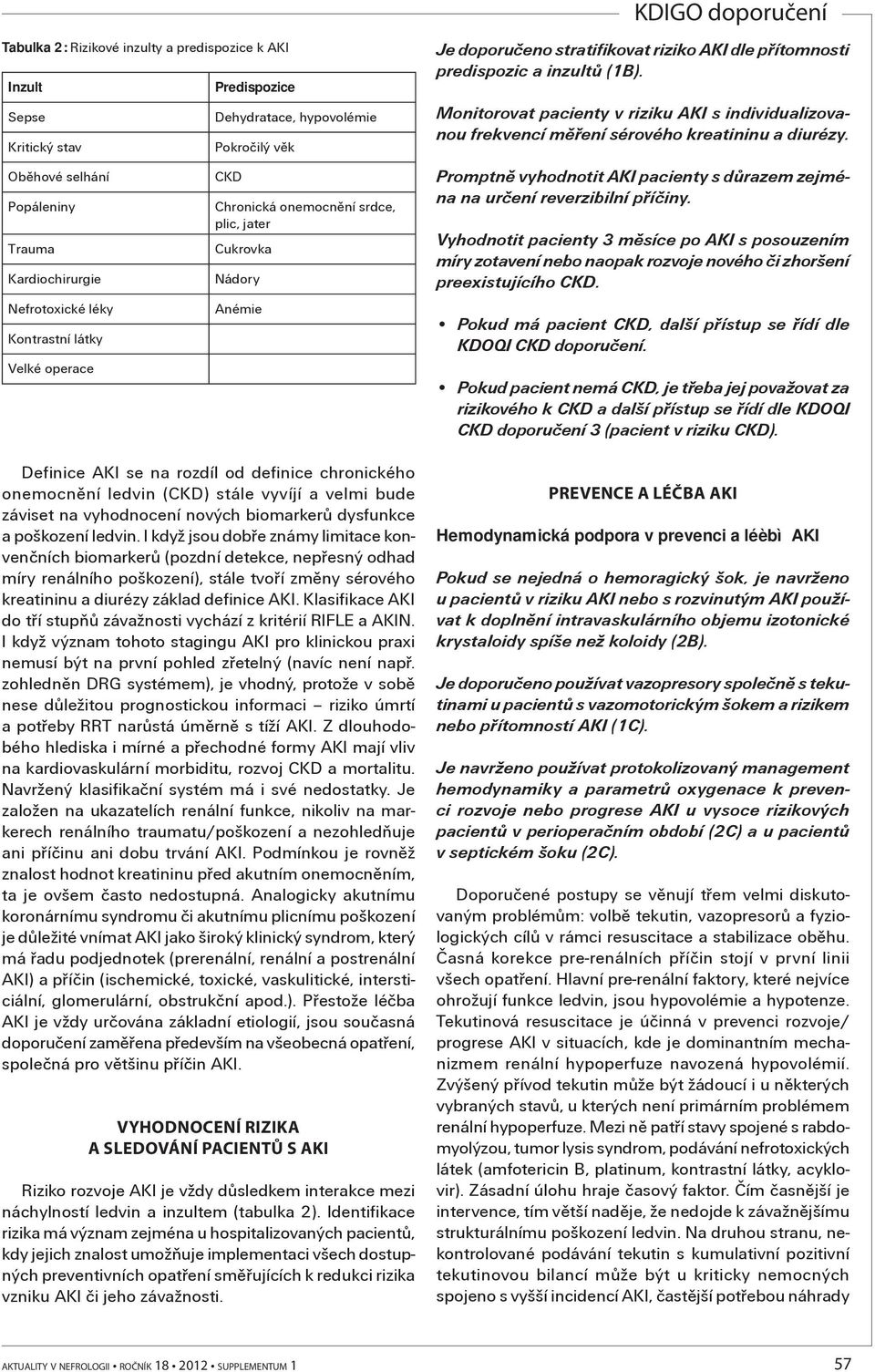velmi bude záviset na vyhodnocení nových biomarkerù dysfunkce a poškození ledvin.