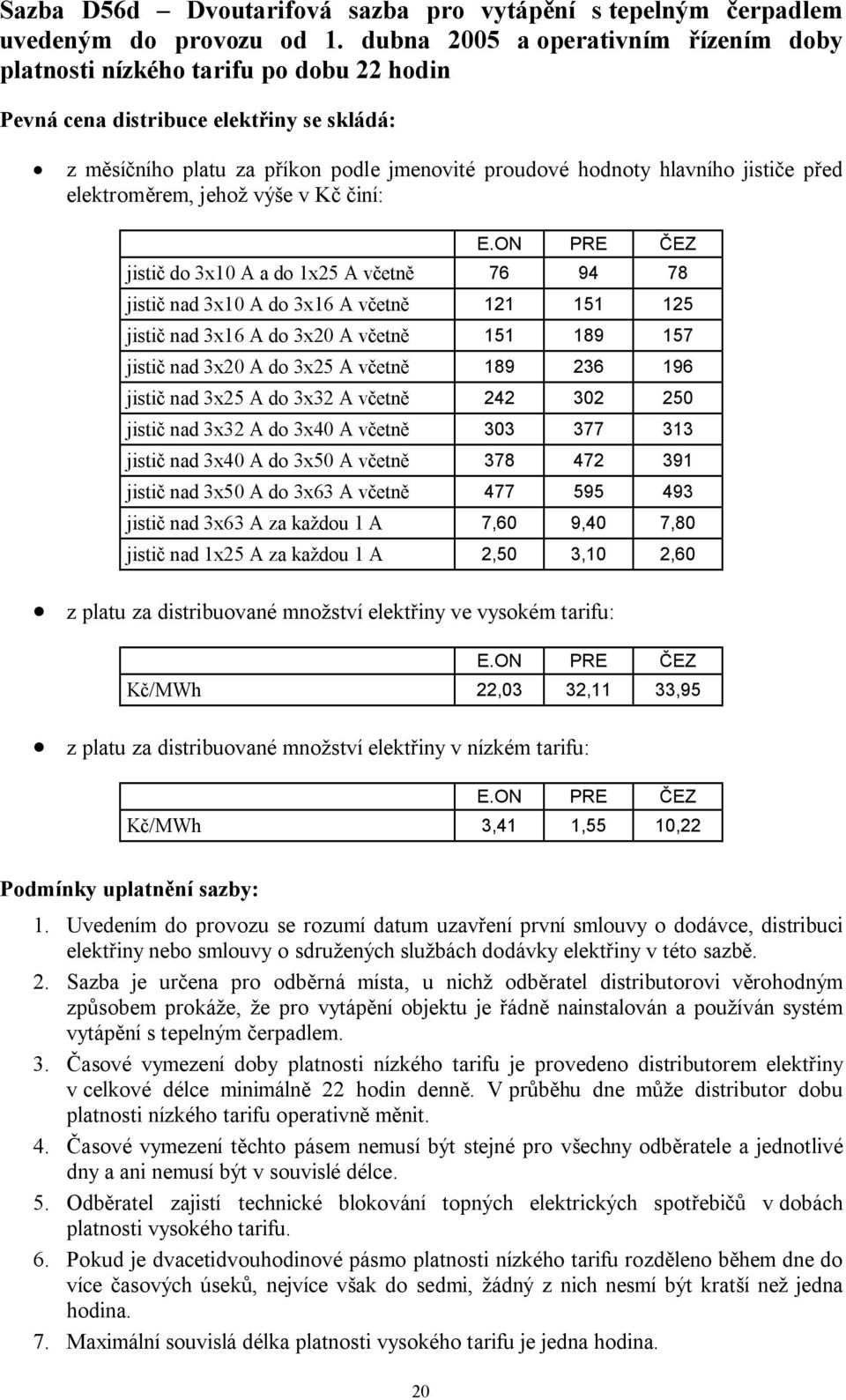 včetně 151 189 157 jistič nad 3x20 A do 3x25 A včetně 189 236 196 jistič nad 3x25 A do 3x32 A včetně 242 302 250 jistič nad 3x32 A do 3x40 A včetně 303 377 313 jistič nad 3x40 A do 3x50 A včetně 378