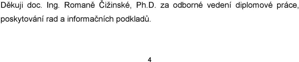 za odborné vedení diplomové