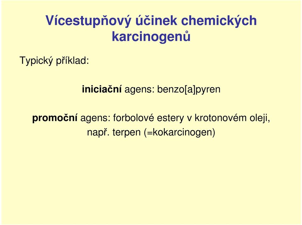 benzo[a]pyren promoční agens: forbolové