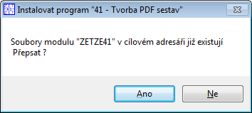 lace je ukončena. Stejné hlášení se objeví i v případě, že Účto, do něhož se pokoušíte instalovat je spuštěno.