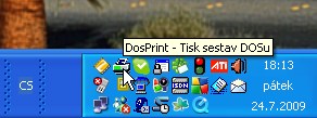 cz je nutno zkontrolovat, zda jsou určeny pro sestavení programu DOSPRINT dodávané s modulem. Modul upřednostňuje tvorbu PDF před tiskem přímo na tiskárnu.
