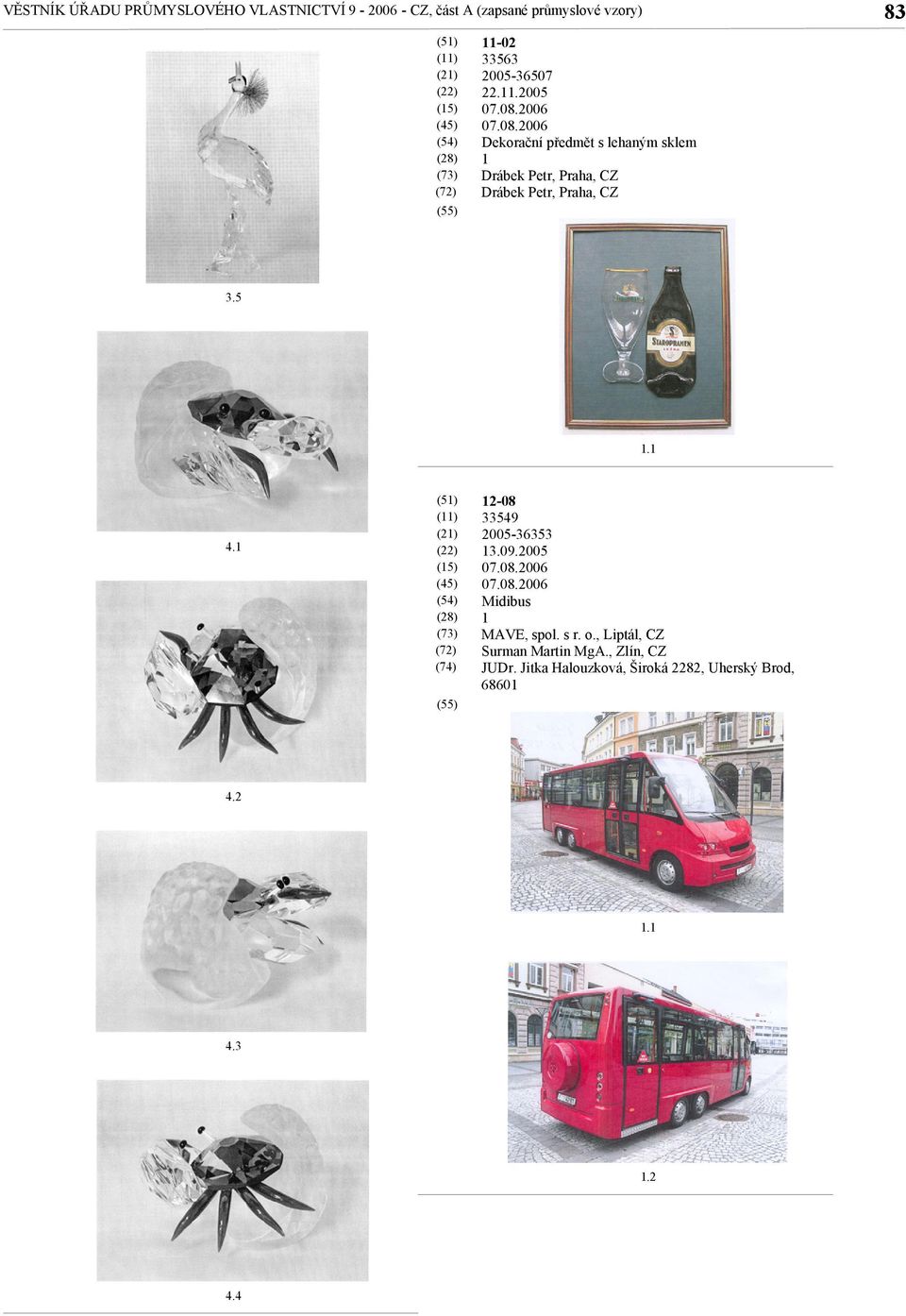 .2005 Dekorační předmět s lehaným sklem Drábek Petr, Praha, CZ Drábek Petr, Praha, CZ 3.5 4.