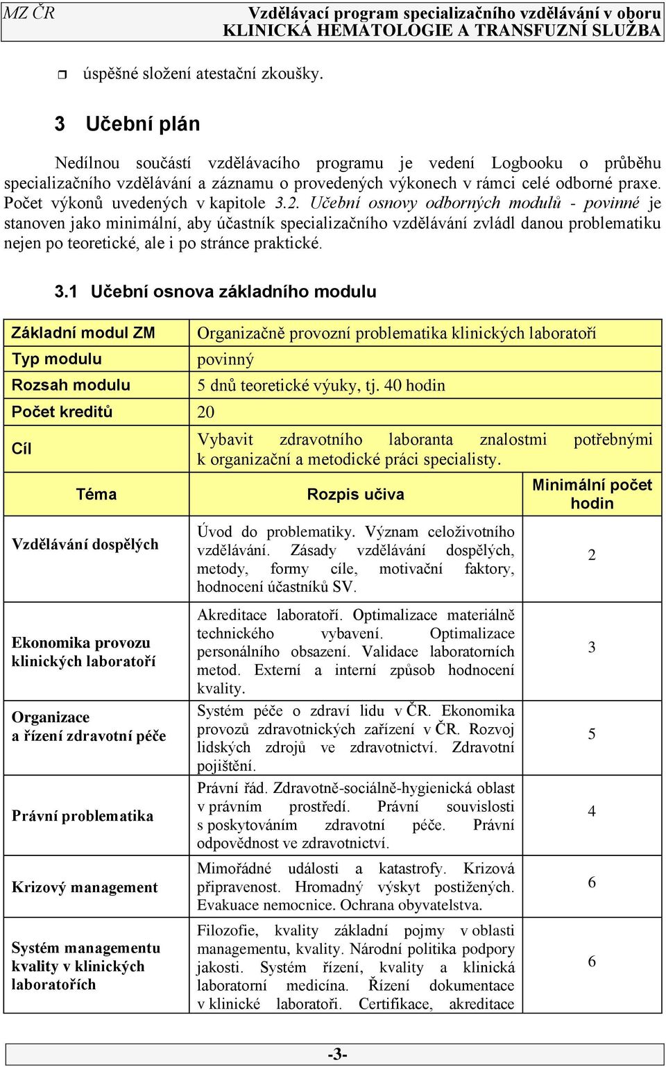 Počet výkonů uvedených v kapitole 3.2.