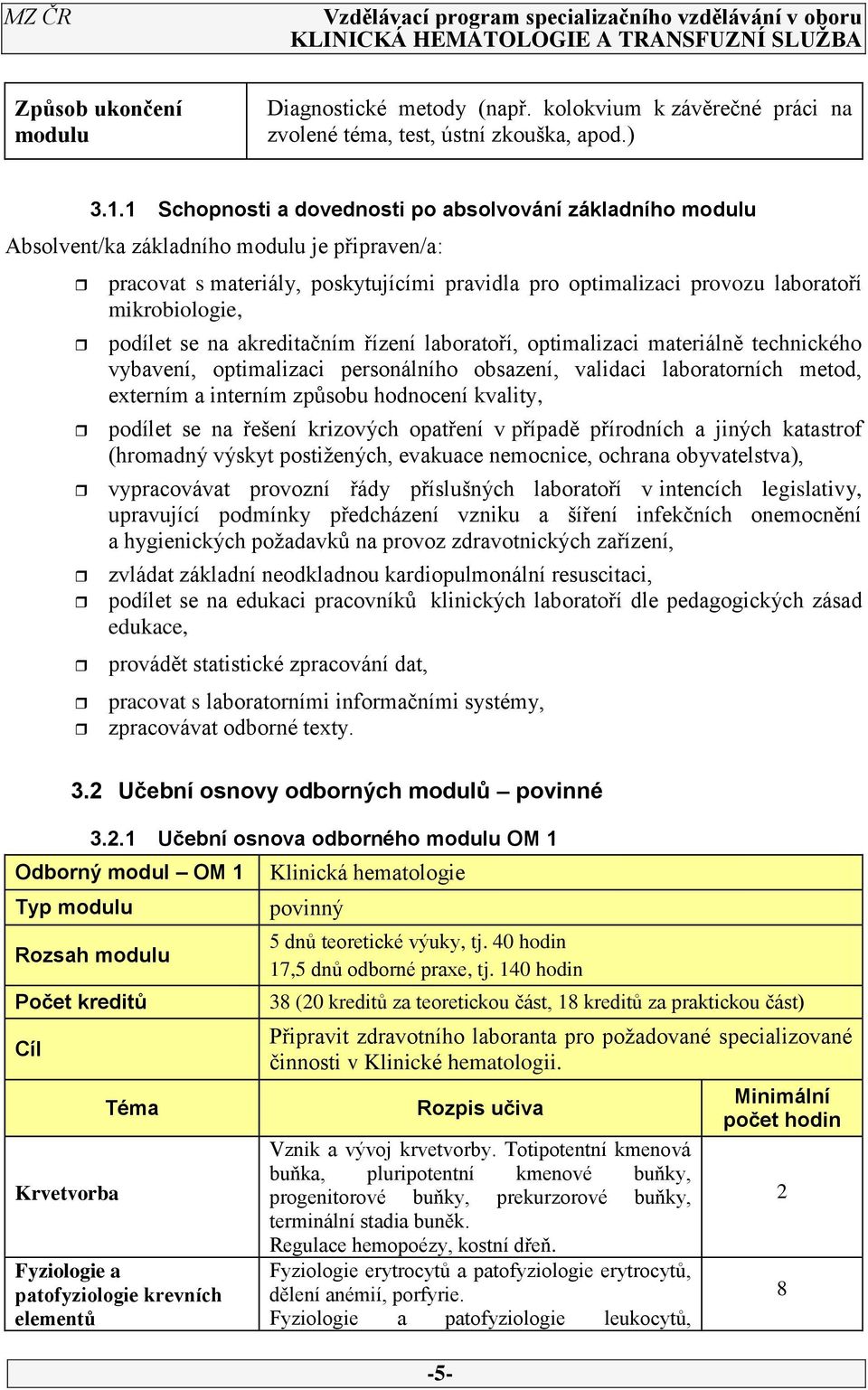 mikrobiologie, podílet se na akreditačním řízení laboratoří, optimalizaci materiálně technického vybavení, optimalizaci personálního obsazení, validaci laboratorních metod, externím a interním