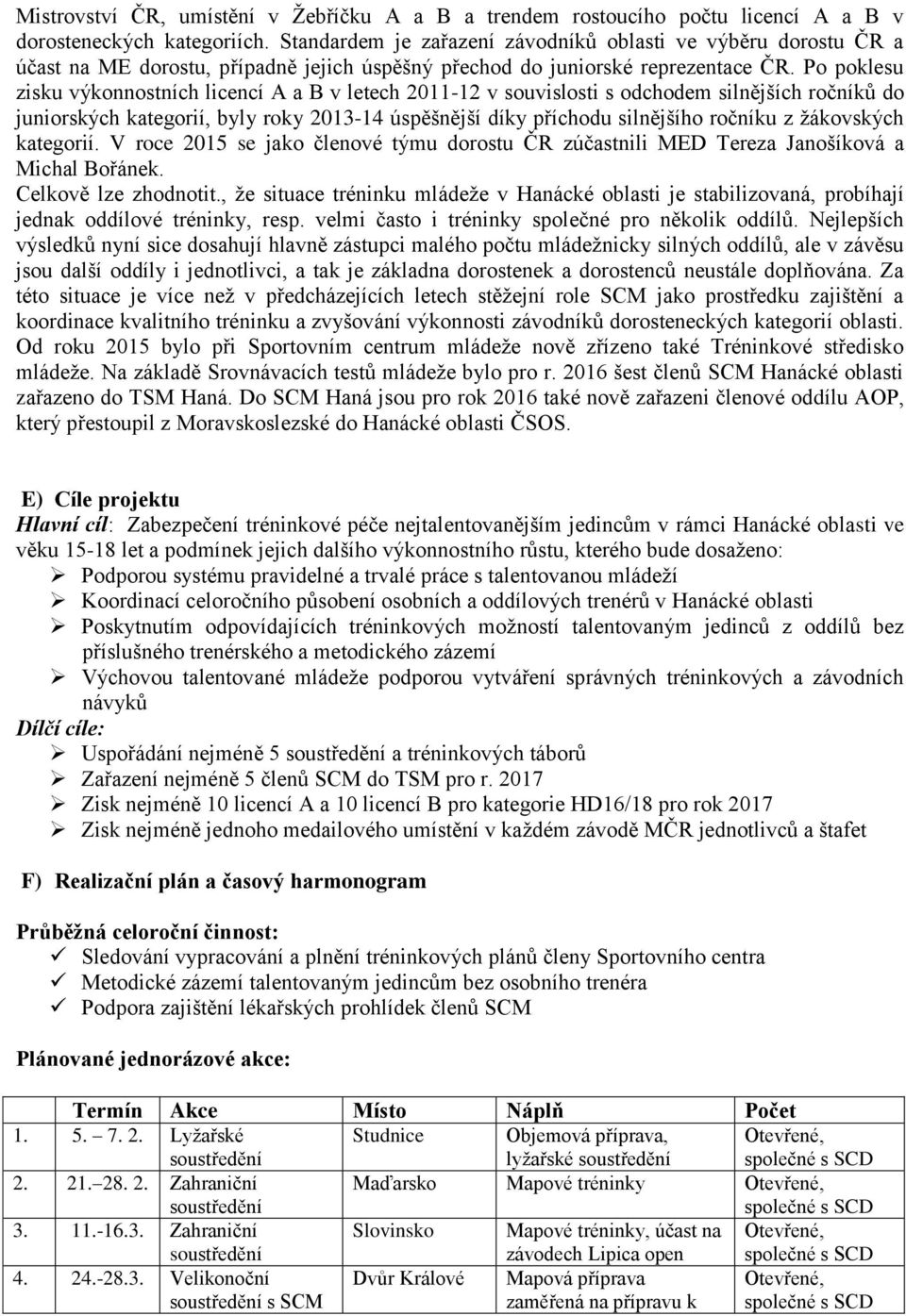 Po poklesu zisku výkonnostních licencí A a B v letech 2011-12 v souvislosti s odchodem silnějších ročníků do juniorských kategorií, byly roky 2013-14 úspěšnější díky příchodu silnějšího ročníku z